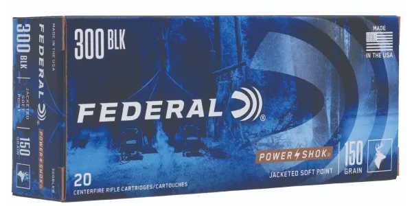 Federal Power-Shok 300 Blk 150GR Soft Point 300BLKB