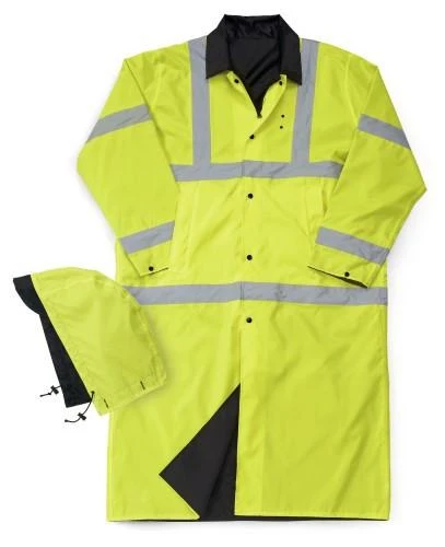 LIberty #586 REVERSIBLE RAINCOAT Hi-Viz - Black