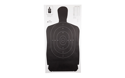 B-27S Standard Target, Full Size Black Silhouette, 24"x45", 100 Per Box