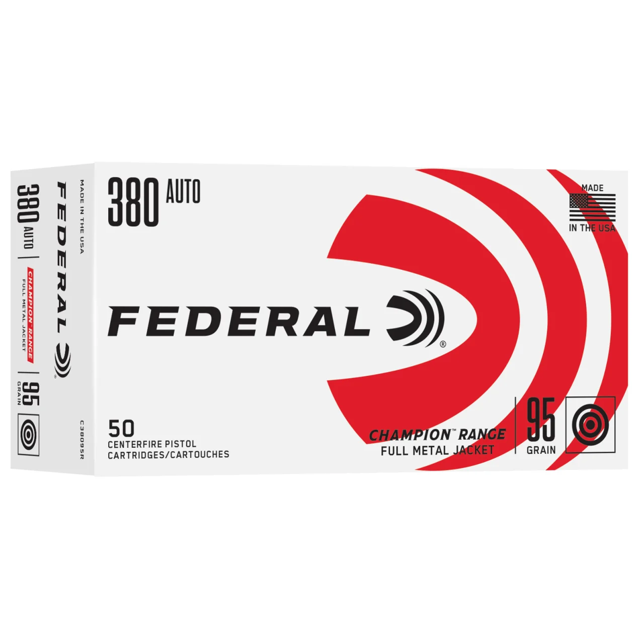 FDR 380 95GR RANGE FMJ 50RD C38095R