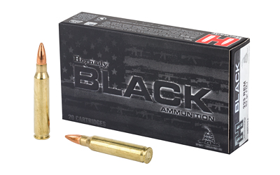 Hornady, BLACK, 223 Remington, 62 Grain, Full Metal Jacket, 20 Round Box H80234