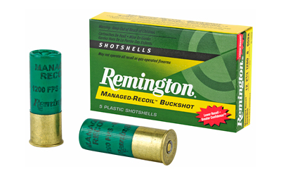 Remington, Express, Managed Recoil, 12 Gauge, 2.75", 00 Buck, 3 Dr Buckshot, 8 Pellets, 5 Round Box REM20282