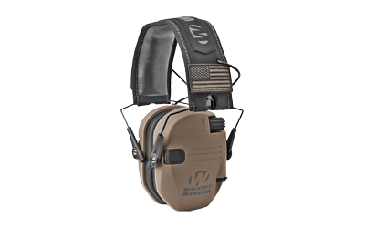 Walker's, Razor, Electronic Earmuff, Flat Dark Earth, 1 Pair, Includes (2) Morale Patches